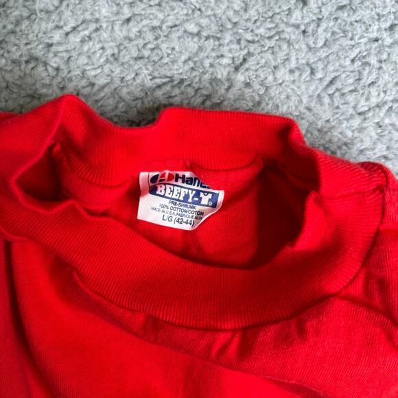 Vintage Kamehameha T Shirt Adult Large Red Crew Neck Makaha Hawaii - Picture 9 of 9